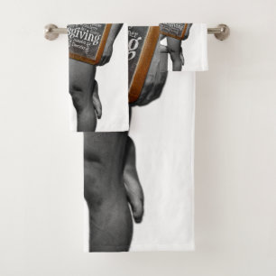 SlipperyJoe's Thanksgiving tradition muscular male Bath Towel Set