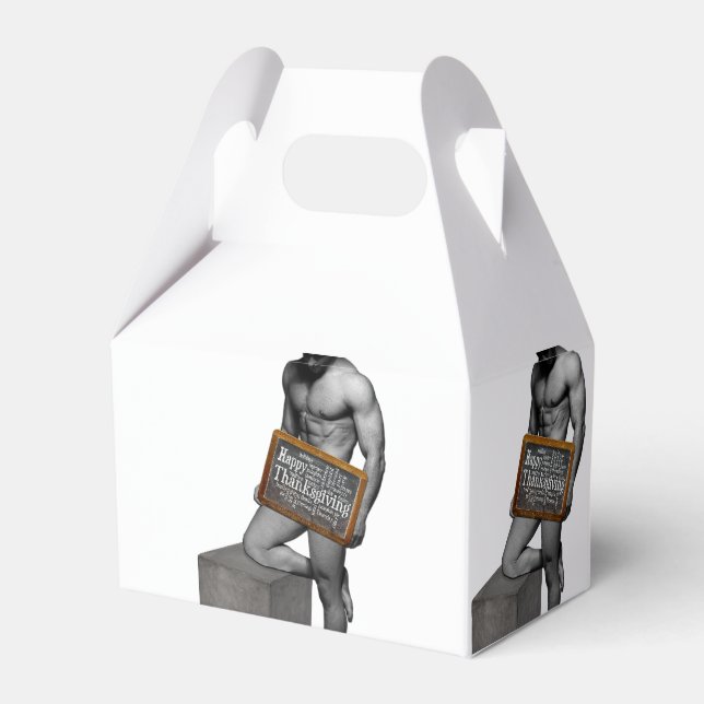 SlipperyJoe's Thanksgiving tradition muscular male Favor Box (Front Side)