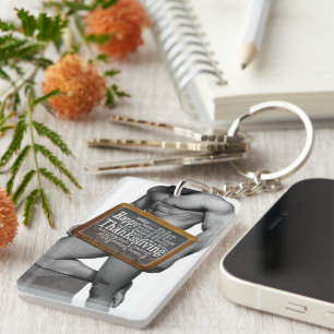SlipperyJoe's Thanksgiving tradition muscular male Keychain