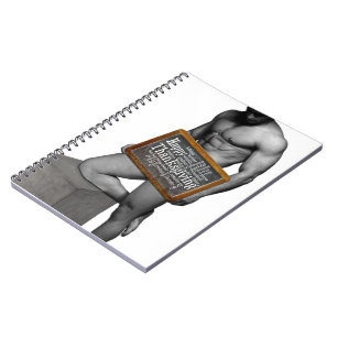 SlipperyJoe's Thanksgiving tradition muscular male Notebook