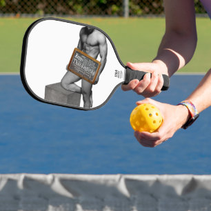 SlipperyJoe's Thanksgiving tradition muscular male Pickleball Paddle