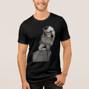 SlipperyJoe's Thanksgiving tradition muscular male Tri-Blend Shirt