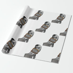 SlipperyJoe's Thanksgiving tradition muscular male Wrapping Paper
