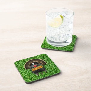 SlipperyJoe's Thanksgiving turkey grass eat ham co Coaster