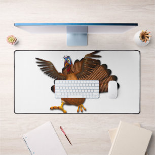 SlipperyJoe's Thanksgiving turkey wings colourful  Desk Mat