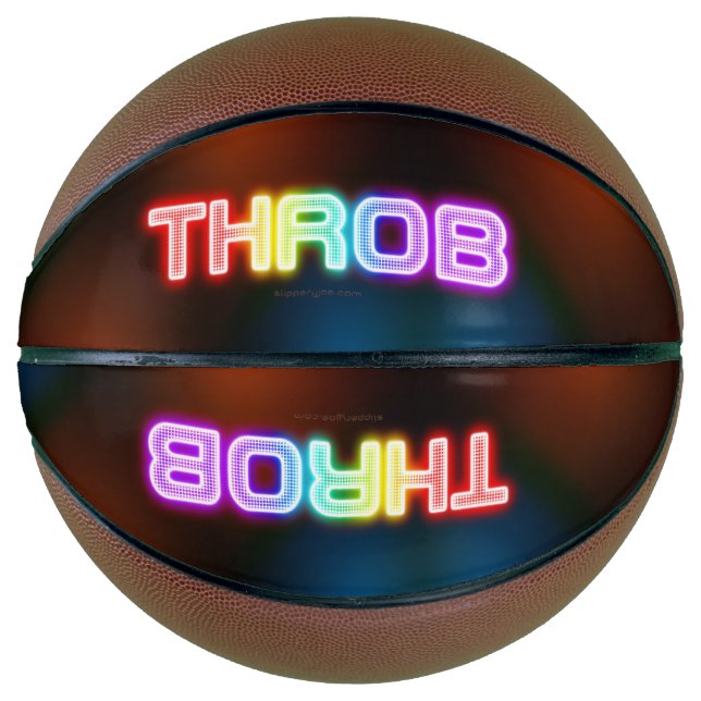 SlipperyJoe's throb rainbow-like gradient thick ca Basketball (Front)
