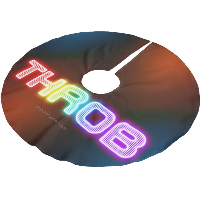 SlipperyJoe's throb rainbow-like gradient thick ca Brushed Polyester Tree Skirt (Angled)