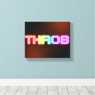 SlipperyJoe's throb rainbow-like gradient thick ca Canvas Print