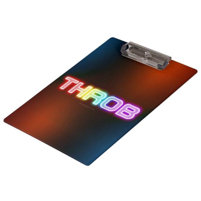 SlipperyJoe's throb rainbow-like gradient thick ca Clipboard (Angled)