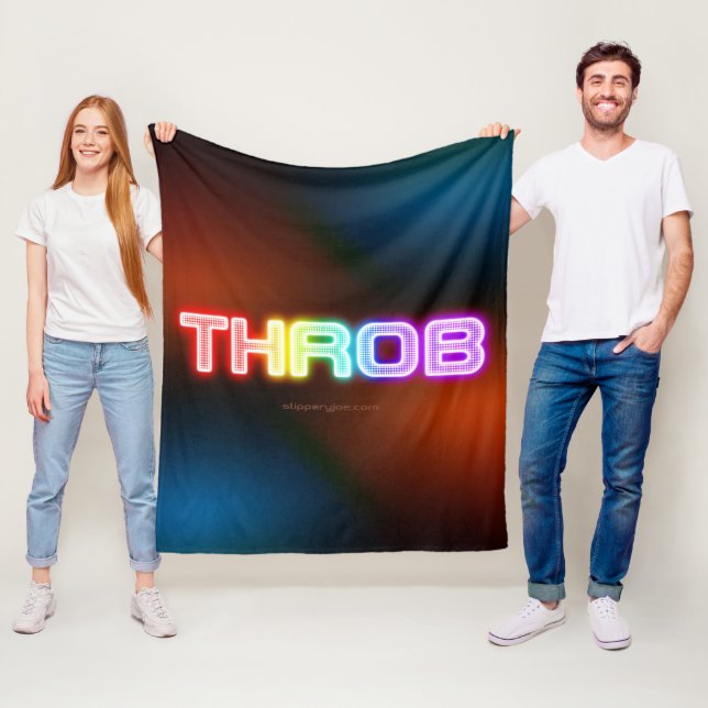 SlipperyJoe's throb rainbow-like gradient thick ca Fleece Blanket (In Situ)