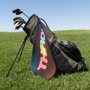 SlipperyJoe's throb rainbow-like gradient thick ca Golf Towel