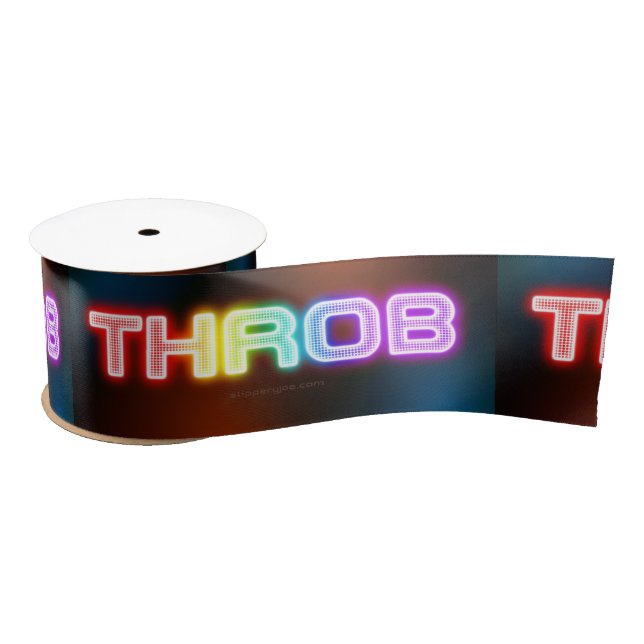 SlipperyJoe's throb rainbow-like gradient thick ca Satin Ribbon (Spool)