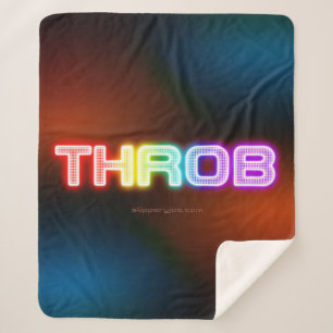 SlipperyJoe's throb rainbow-like gradient thick ca Sherpa Blanket
