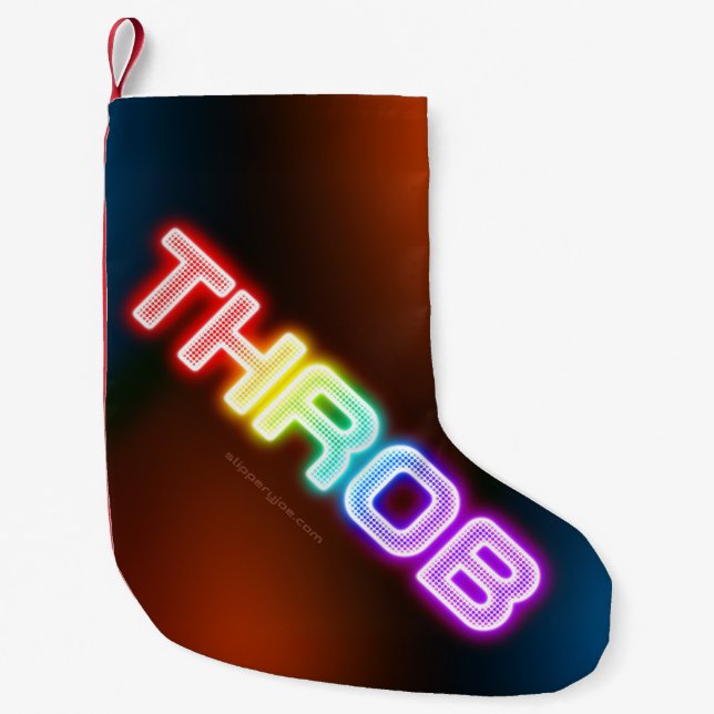 SlipperyJoe's throb rainbow-like gradient thick ca Small Christmas Stocking (Front)