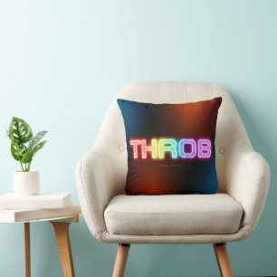 SlipperyJoe's throb rainbow-like gradient thick ca Throw Pillow
