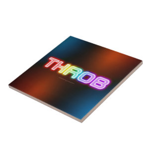 SlipperyJoe's throb rainbow-like gradient thick ca Tile