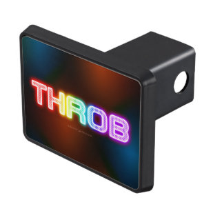 SlipperyJoe's throb rainbow-like gradient thick ca Trailer Hitch Cover