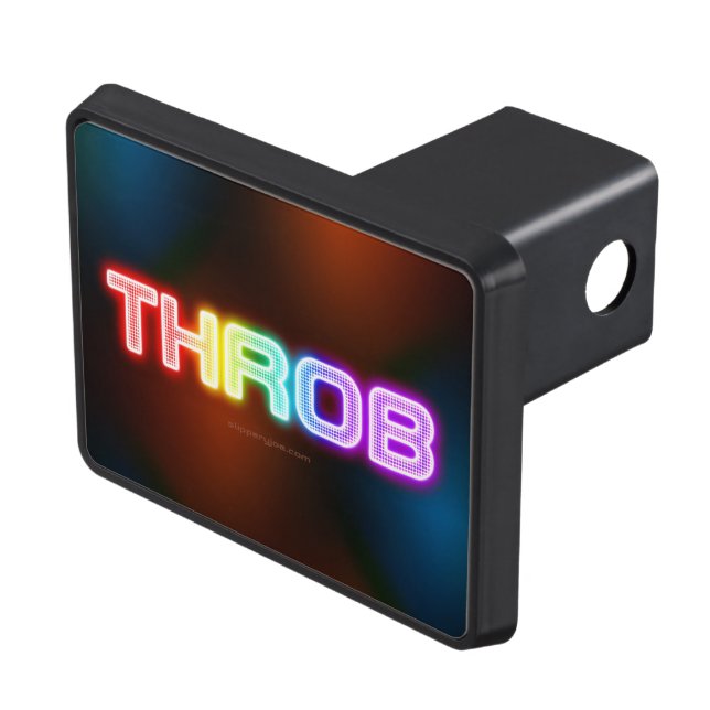 SlipperyJoe's throb rainbow-like gradient thick ca Trailer Hitch Cover (Top Right)