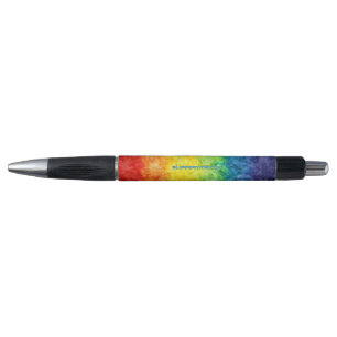 SlipperyJoe's tie-dyed flag rainbow pressed into s Pen