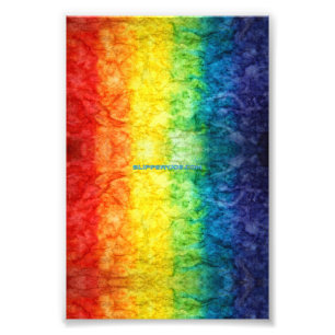 SlipperyJoe's tie-dyed flag rainbow pressed into s Photo Print