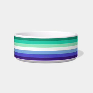 SlipperyJoe's trans-inclusive gay men's flag palet Bowl