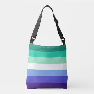 SlipperyJoe's trans-inclusive gay men's flag palet Crossbody Bag