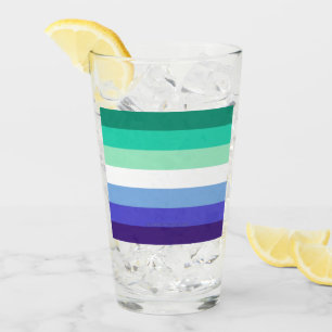 SlipperyJoe's trans-inclusive gay men's flag palet Glass
