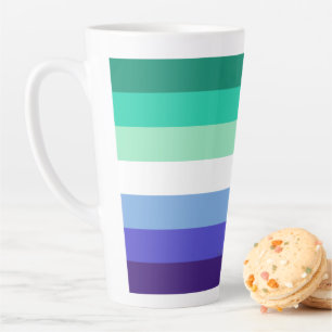 SlipperyJoe's trans-inclusive gay men's flag palet Latte Mug