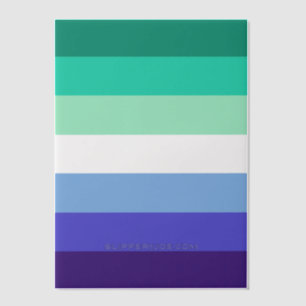 SlipperyJoe's Trans-Inclusive Gay Men's Pride Flag Vellum Invitations