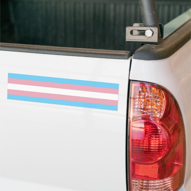 SlipperyJoe's transgender pride flag diversity rig Bumper Sticker (On Truck)