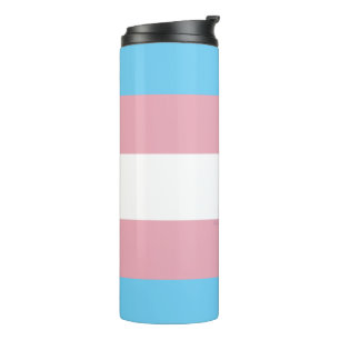 SlipperyJoe's transgender pride flag diversity rig Thermal Tumbler
