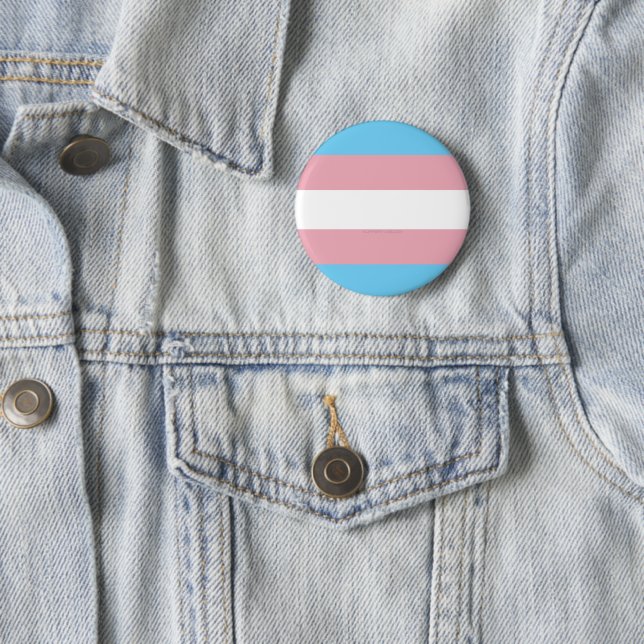 SlipperyJoe's transgender pride flag visibility di 2 Inch Round Button (In Situ)