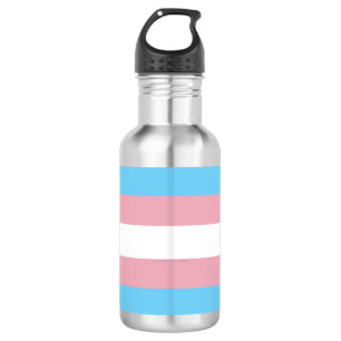 SlipperyJoe's transgender pride flag visibility di 532 Ml Water Bottle