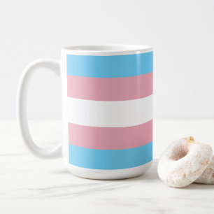 SlipperyJoe's transgender pride flag visibility di Coffee Mug