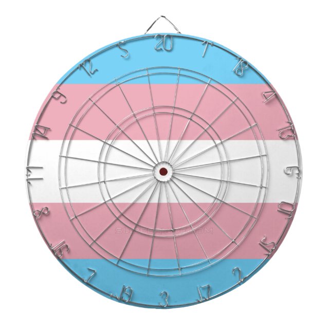SlipperyJoe's transgender pride flag visibility di Dartboard (Front)