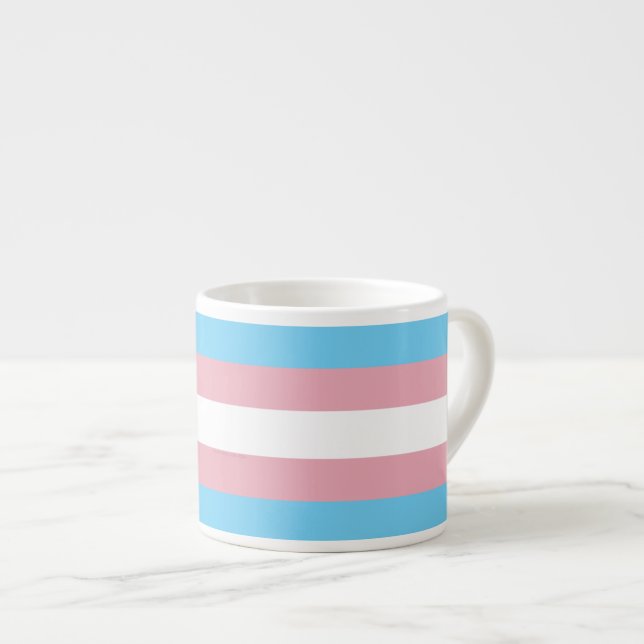 SlipperyJoe's transgender pride flag visibility di Espresso Cup (Front Right)
