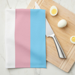 SlipperyJoe's transgender pride flag visibility di Kitchen Towel
