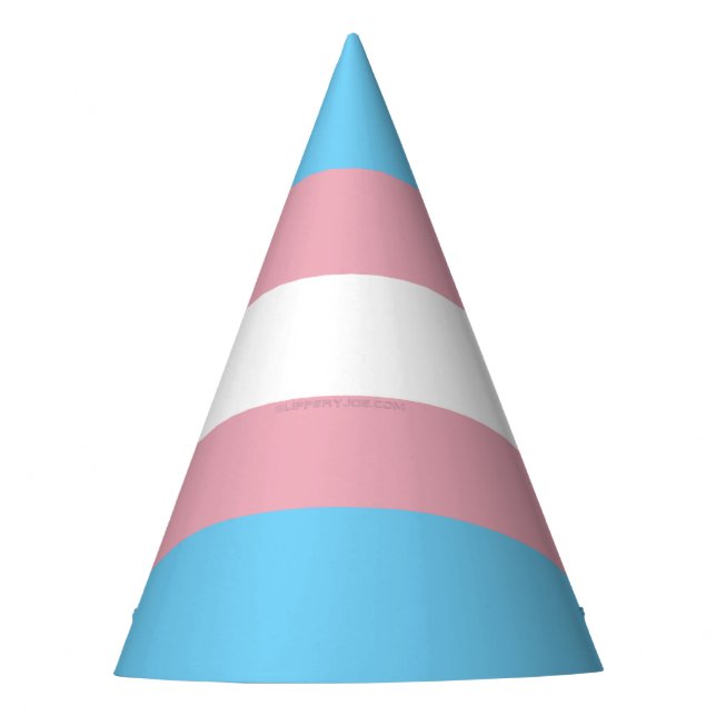 SlipperyJoe's transgender pride flag visibility di Party Hat (Front)