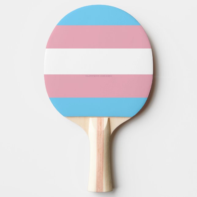 SlipperyJoe's transgender pride flag visibility di Ping Pong Paddle (Front)