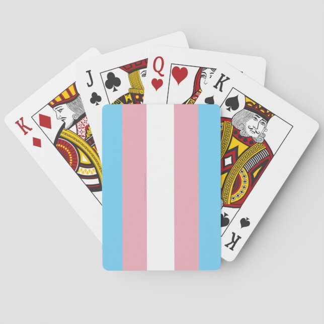 SlipperyJoe's transgender pride flag visibility di Playing Cards (Back)