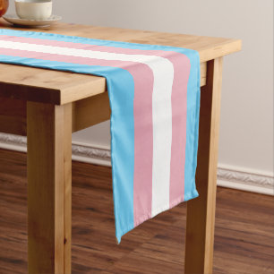 SlipperyJoe's transgender pride flag visibility di Short Table Runner