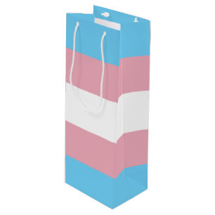 SlipperyJoe's transgender pride flag visibility di Wine Gift Bag