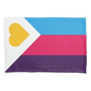 SlipperyJoe's Tricolor Polyamory Pride Flag LGBTQI Pillowcase