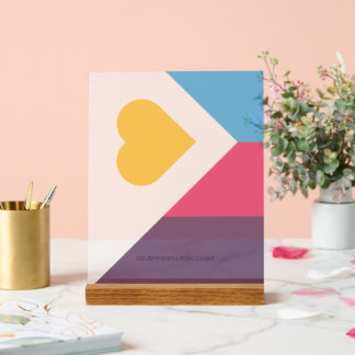 SlipperyJoe's tricolor polyamory pride flag three  Acrylic Sign