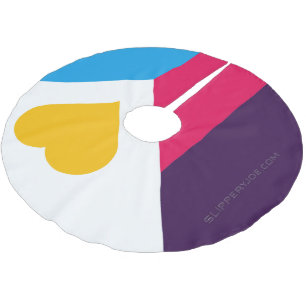 SlipperyJoe's tricolor polyamory pride flag three  Brushed Polyester Tree Skirt
