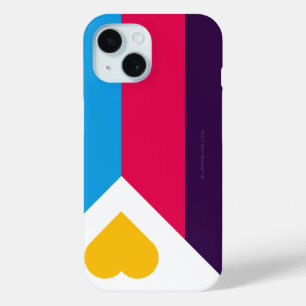 SlipperyJoe's tricolor polyamory pride flag three iPhone 15 Case