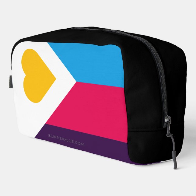 SlipperyJoe's tricolor polyamory pride flag three  Dopp Kit (Right Corner)