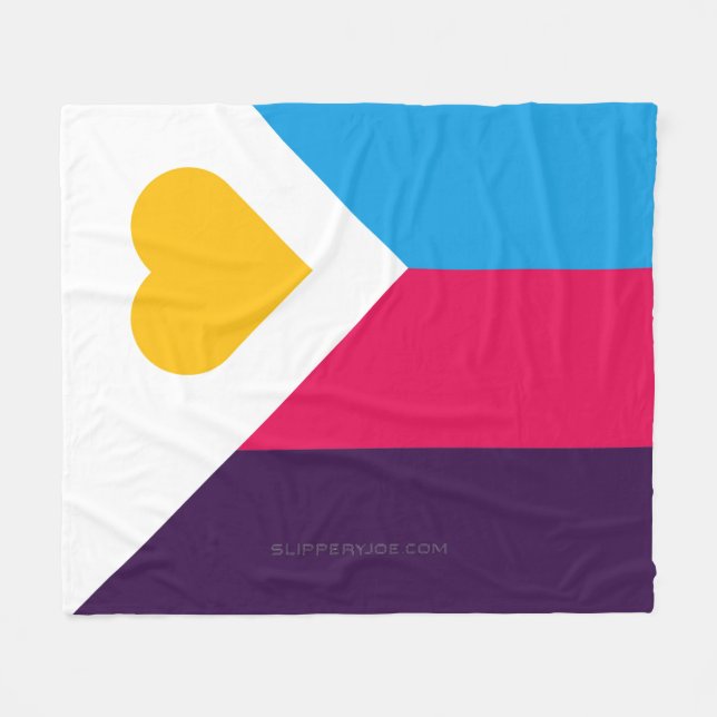 SlipperyJoe's tricolor polyamory pride flag three  Fleece Blanket (Front (Horizontal))