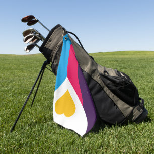 SlipperyJoe's tricolor polyamory pride flag three Golf Towel