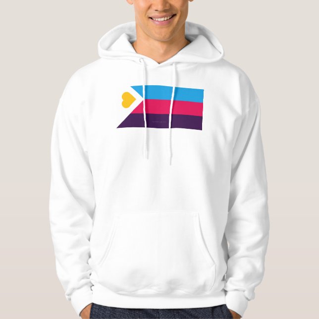 SlipperyJoe's tricolor polyamory pride flag three  Hoodie (Front)